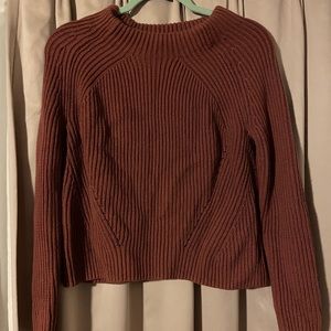 Knit sweater rust colored